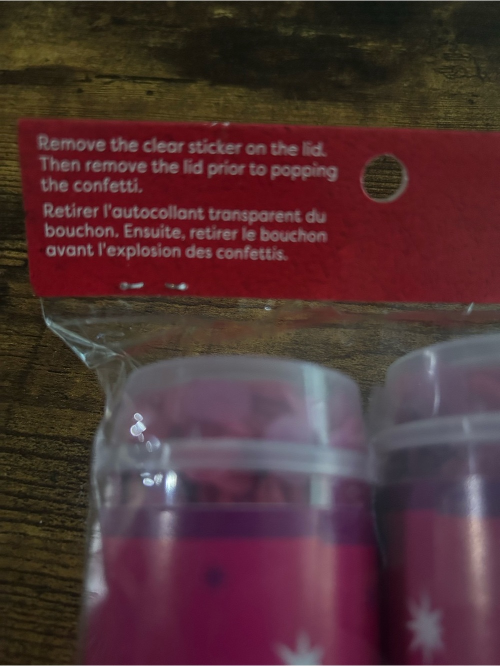 Confetti Poppers - Pink Sparkle Party Push-Pop Set-“Making Spirits Bright” - Picture 4 of 6